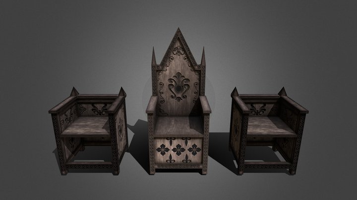 Exterior Thrones 3D Model