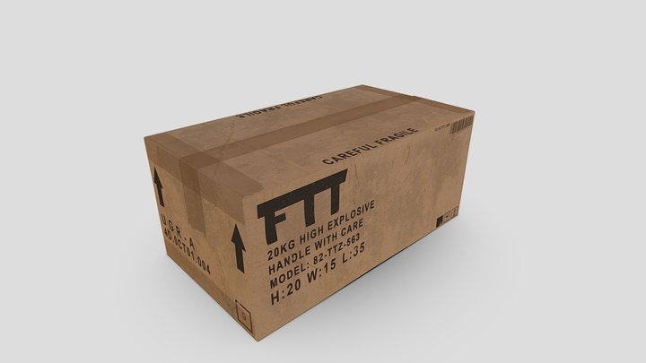 Military Game Asset Box 3D Model