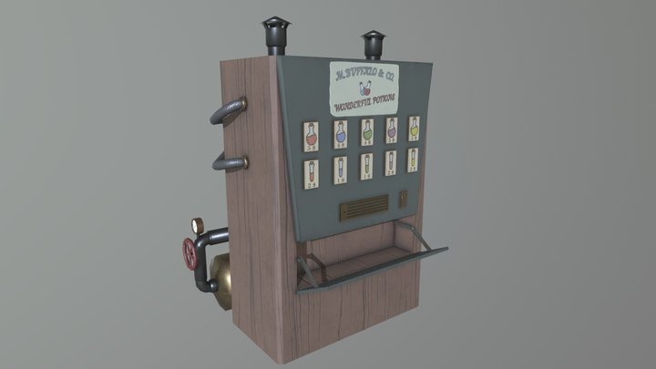 Steampunk shop machine 3D Model