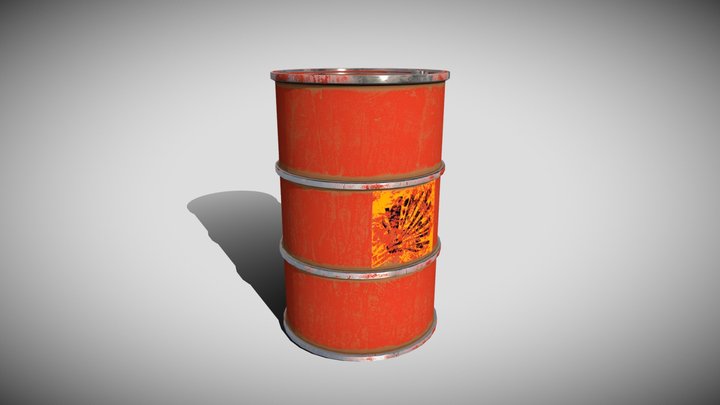 Explosive barrel 3D Model
