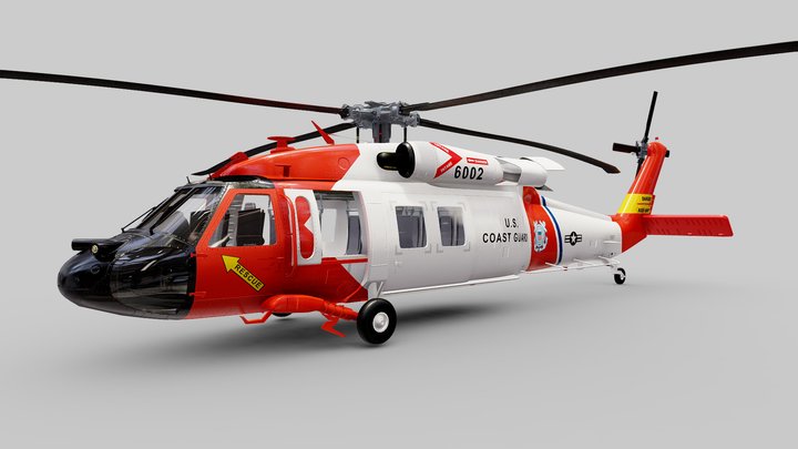 Sikorsky UH-60 US Coast Guard 3D Model