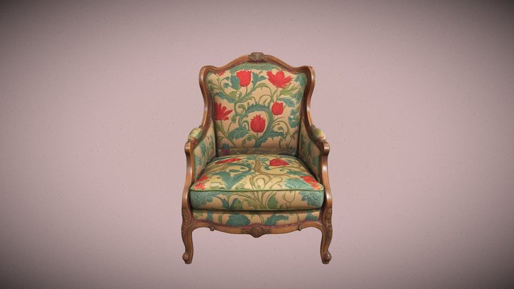 Tulip Vintage Chair 3D Model