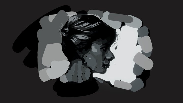 Marker detail of the Woman 3D Model