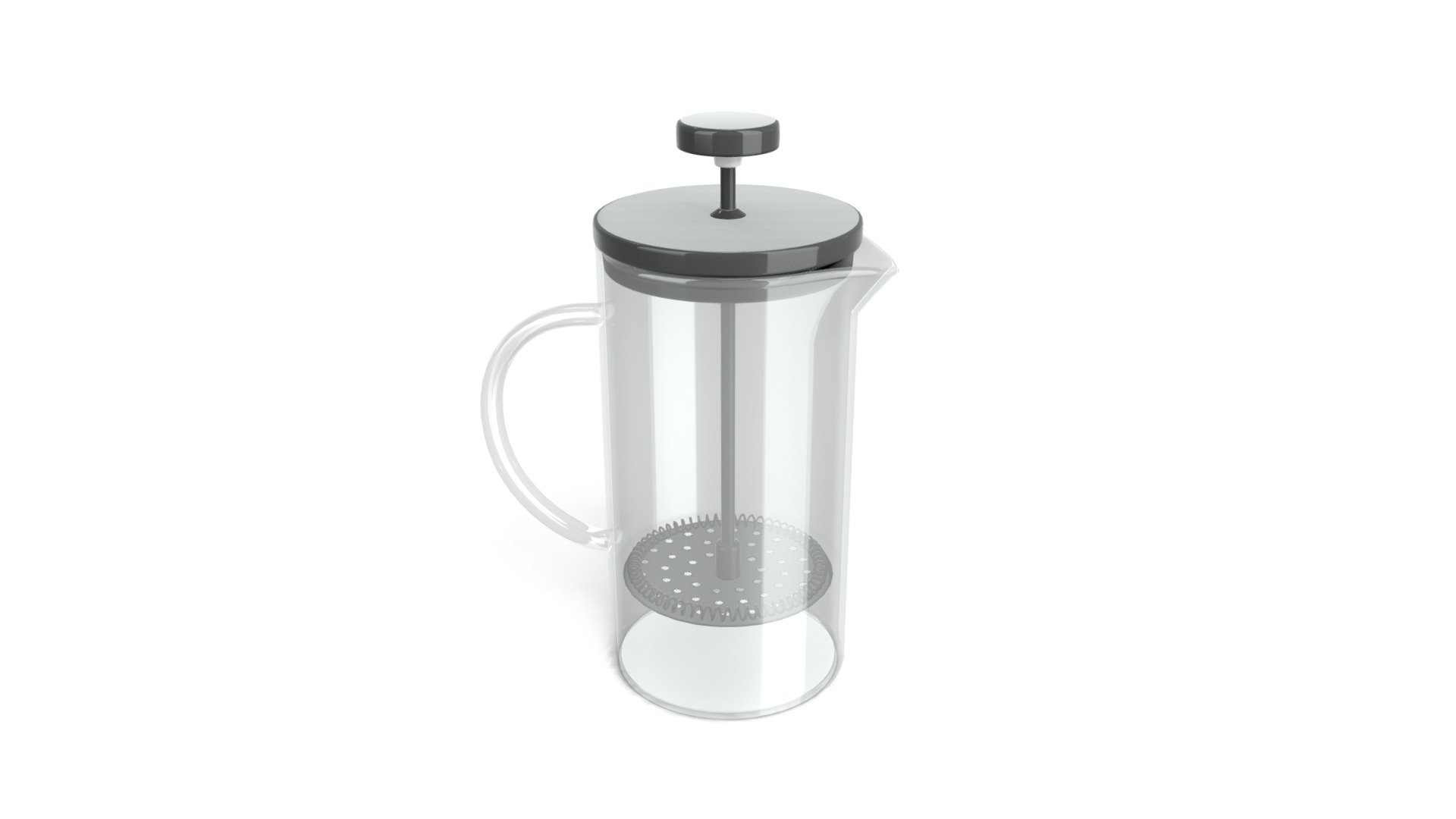 Aksel Glass Cafetiere 600, Clear — Sketchfab embed 3D viewer