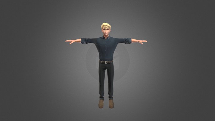 Formal Male Character 3D Model