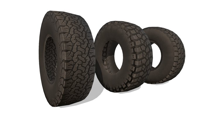 Off-Road Tires (Optimized) 3D Model