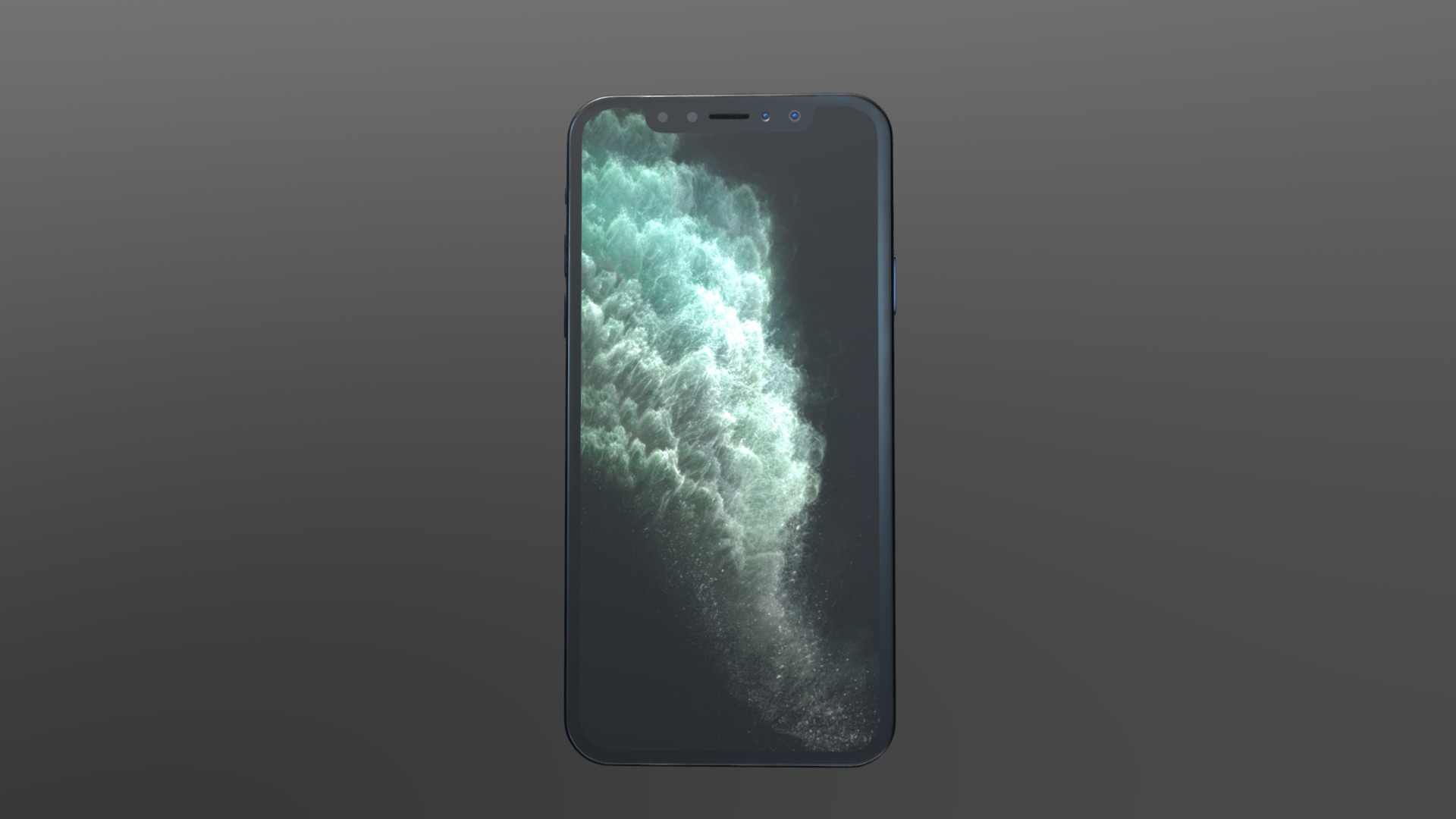 3D model Iphone11 - This is a 3D model of the Iphone11. The 3D model is about a cell phone with a cracked screen.