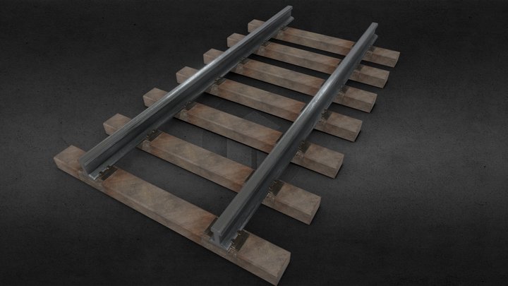 Parts rail Railway track 3D Model