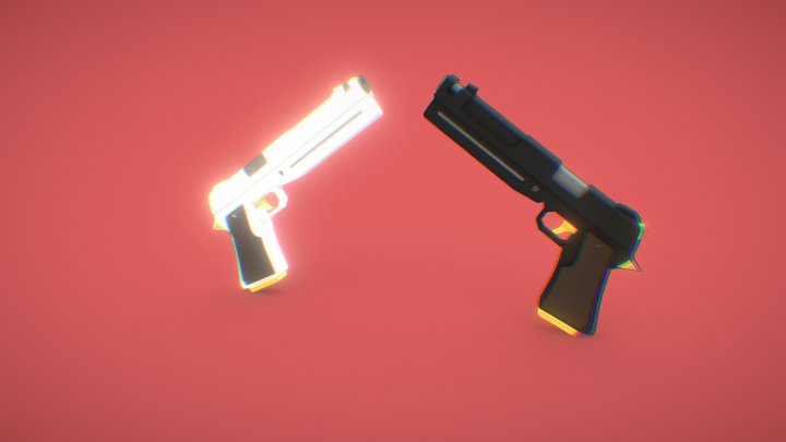 Dante's Low Poly Ebony & Ivory 3D Model