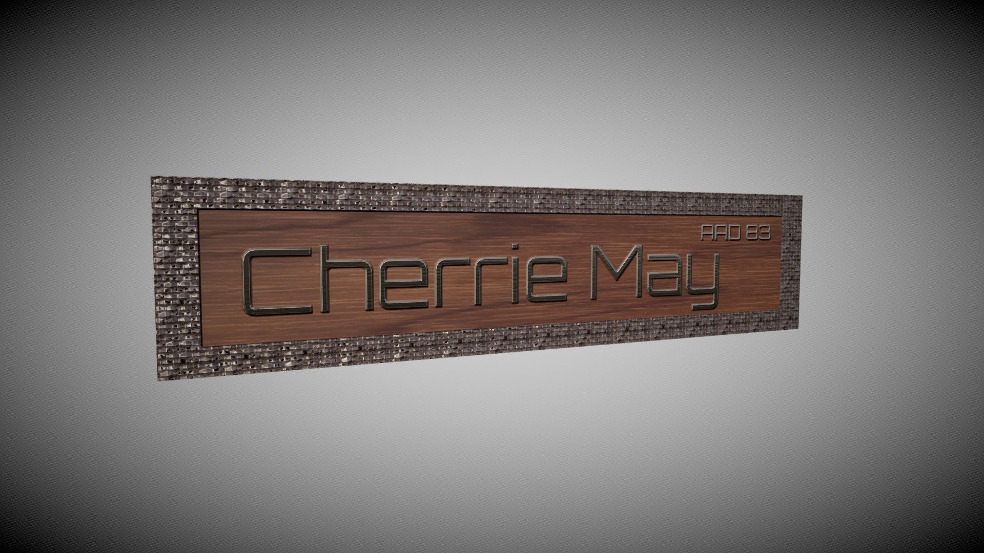 Name Plate - Download Free 3D model by CherrieM [1b60312] - Sketchfab