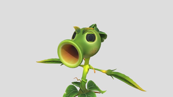 Peashooter 3D Model