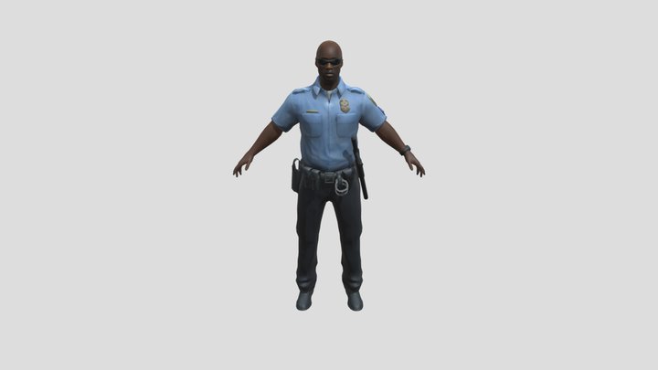 Goat Simulator Cop 3D Model