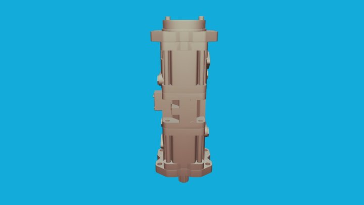 Kawasak Piston Pump Manufacturing 3D Model