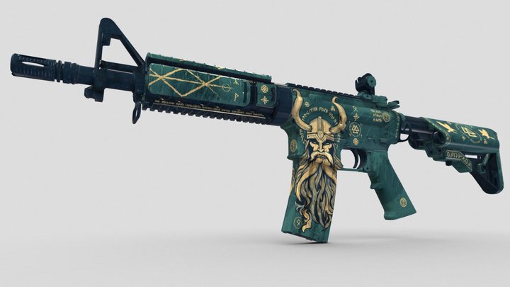 M4A4 Skin | Valknut 3D Model