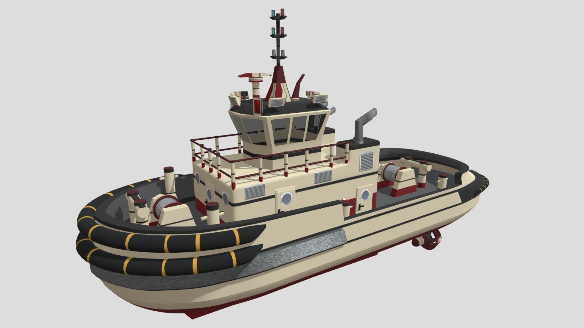 Tug Boat 02 - Download Free 3D model by gogiart (@agt14032013) [1b64860 ...