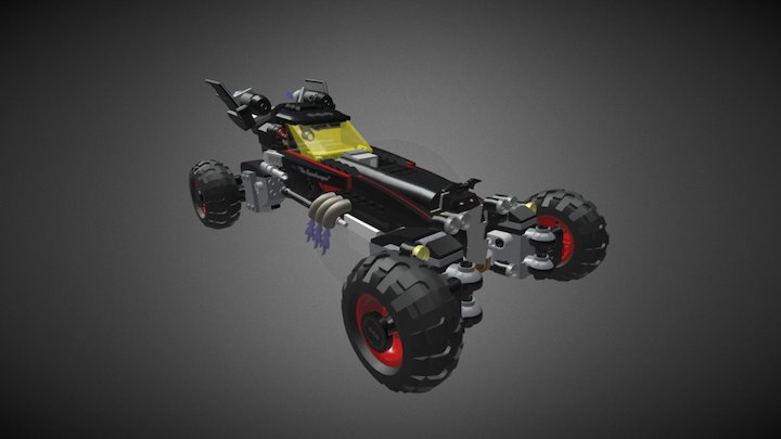 The Batmobile LEGO 3D Model