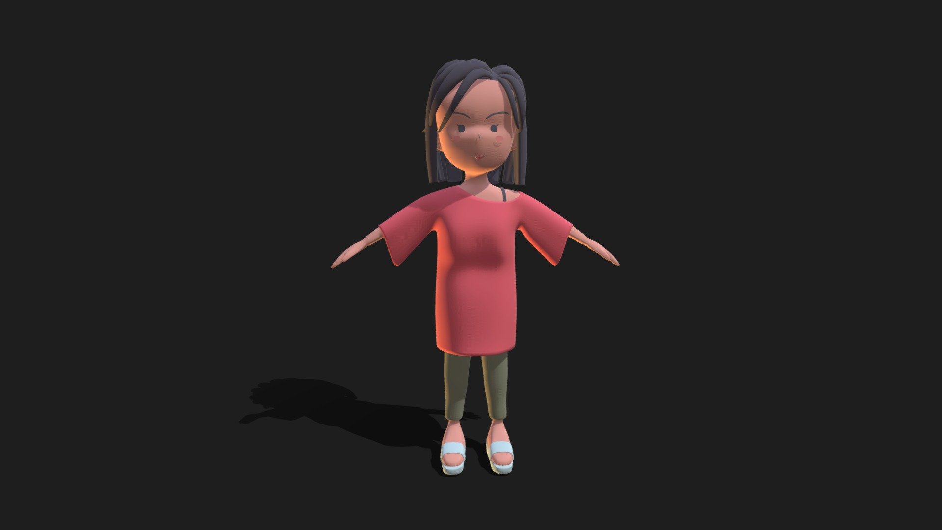 Stylized Female Character Model - 3D model by Itsukarra [1b6711c ...