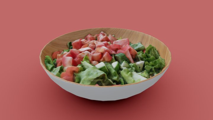 Bowl Of Salads 3D Model
