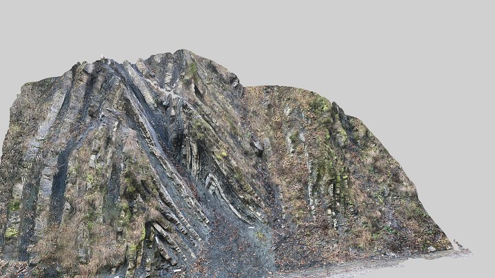 Chevronfalten in den Tristelschichten 3D Model