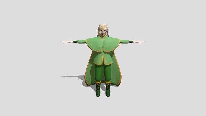 64022431 Elf costume 3D Model