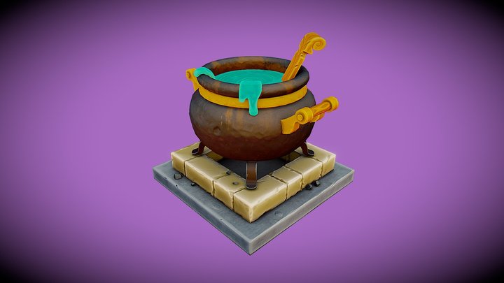 Cauldron Stylized 3D Model