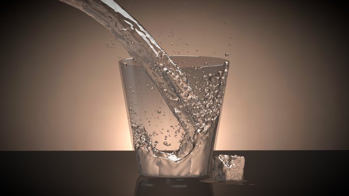 Glass of Water 3D Model