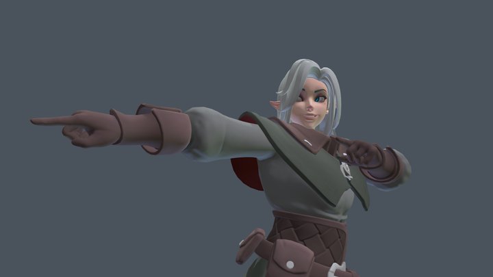 Azri Dance Key Frame Animation 3D Model