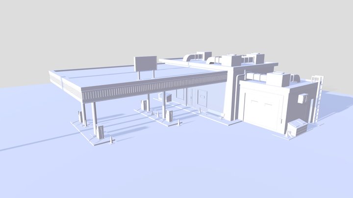 Gasoline Station 3D Model