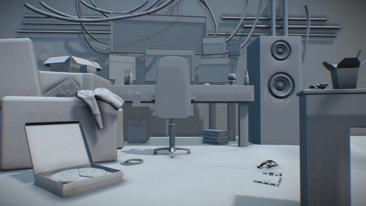 Hackers Room (2023) 3D Recreation 3D Model