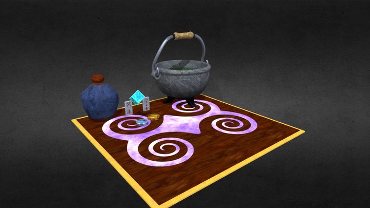 Magic Set Textures Mapped 3D Model