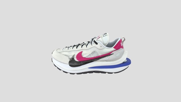 Sacai x Nike Vaporwaffle Royal Fuchsia Low-poly 3D Model