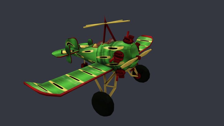 1IGPE15_ Clauwers_ Sid_ Game Art Plane 3D Model