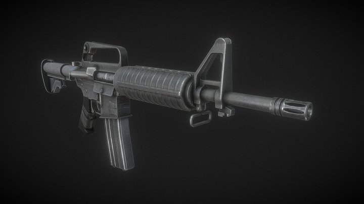 XM177 Colt Commando 3D Model
