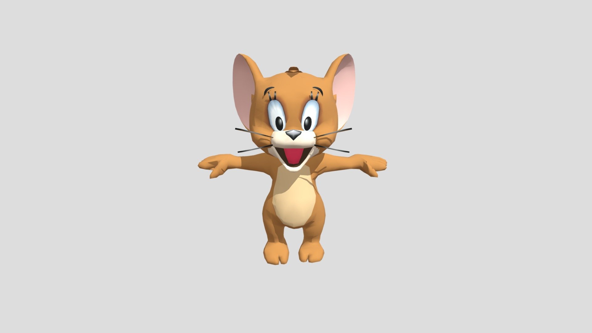 Jerry (from Tom and Jerry) (rigged) - Download Free 3D model by Here's  Annoying Orange (@heresannoyingorange) [1b778cb]
