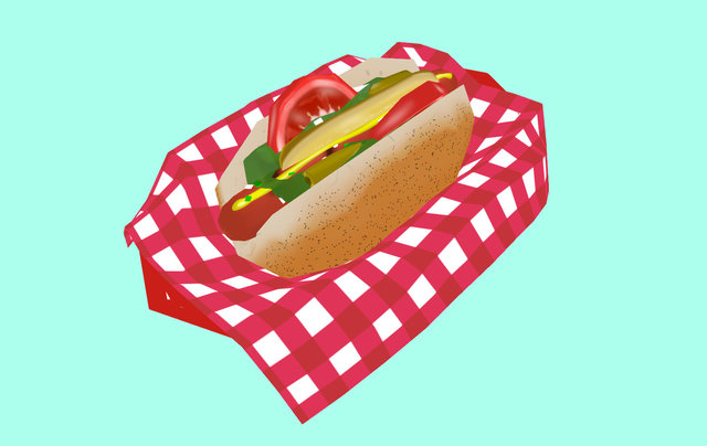 Chicago Hotdog 3D Model