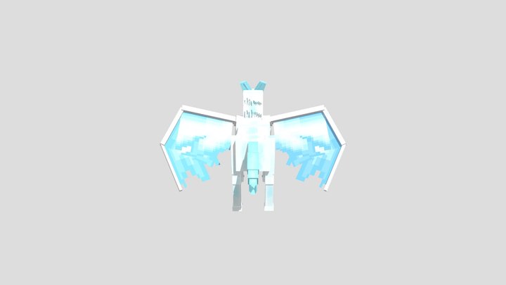 Snow Winged Wolf - MCPE Addon 3D Model