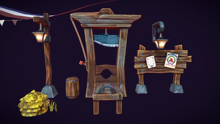 Through Noble Eyes - Stylized Game Props 3D Model