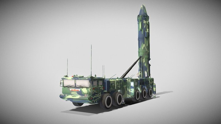 The dong feng 21 c  ballistic missile 3D Model