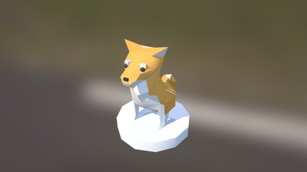 Low poly shiba 3D Model