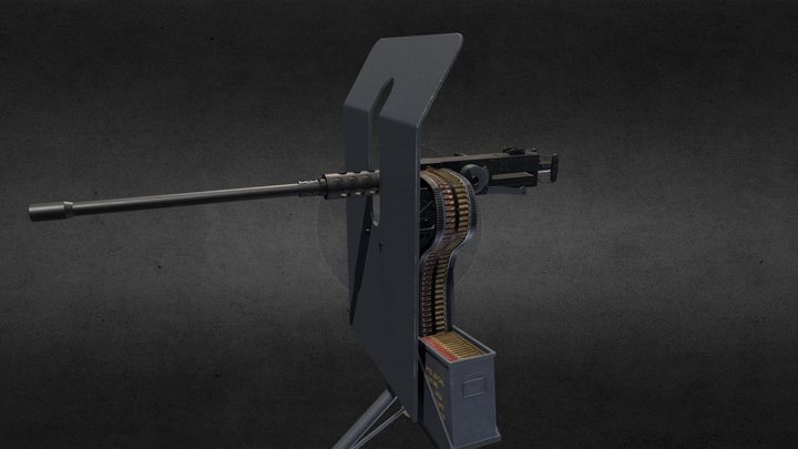 M2-Browning 3D Model