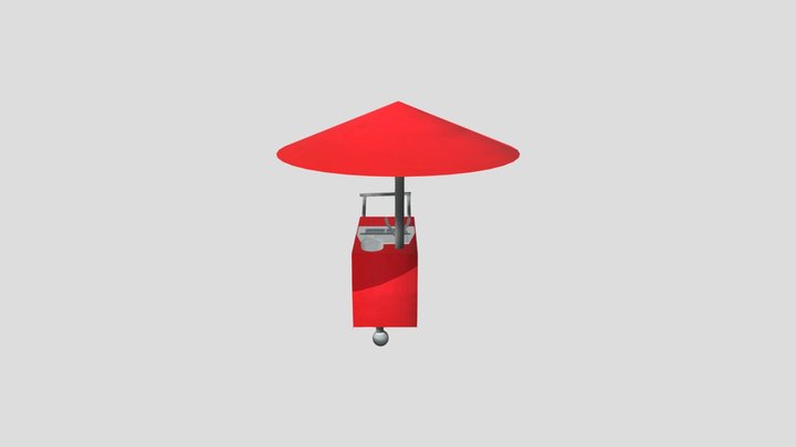 Street HotDog Cart 3D Model