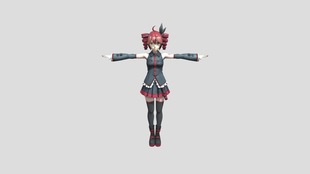 kasane teto t pose (textures) AI generated