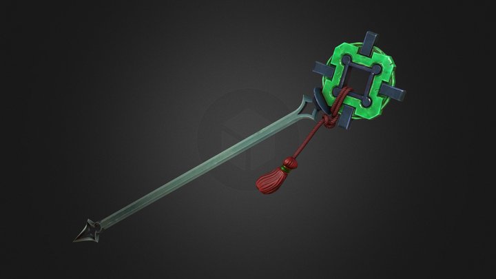 Jade Staff 3D Model