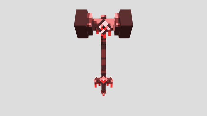 Minecraft - Huge Hammer 3D Model