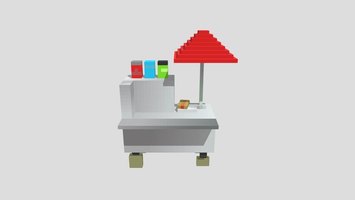 Hotdog stand 3D Model