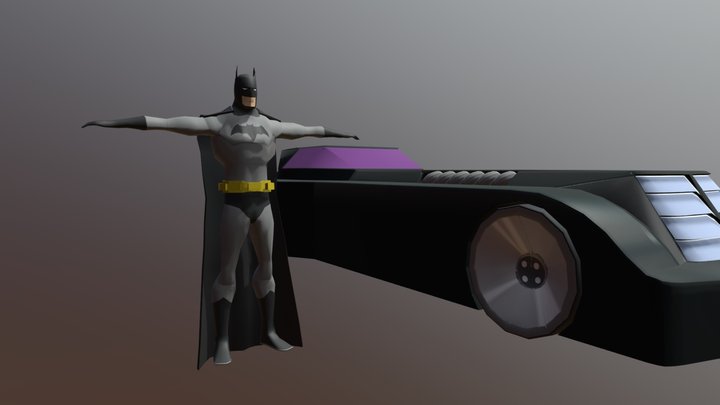 3DM Mini Project Batman & Batmobile 3D Model