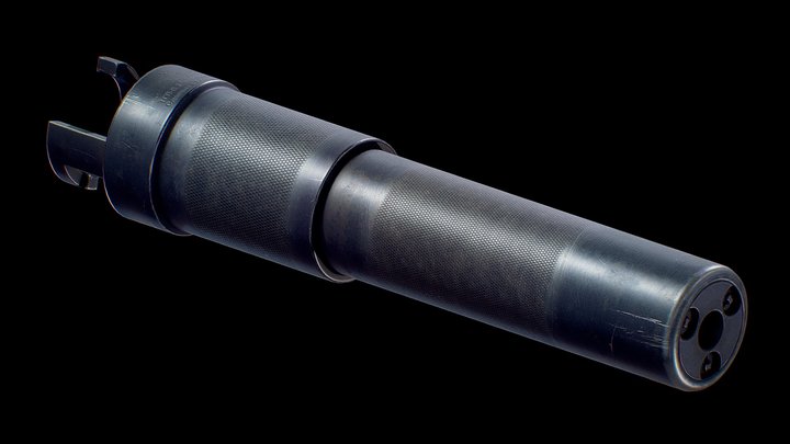 TGP-V 2 "Shelest" Suppressor/Silencer Lowpoly – Modello 3D gratuito STL