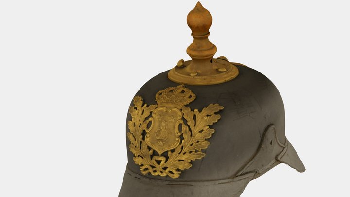 Poliskask / Swedish police helmet ca 1900 3D Model