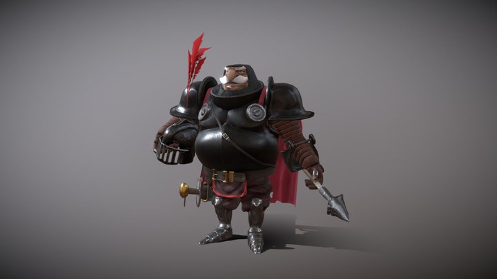 The Sleepy Knight [Animated] 3D Model