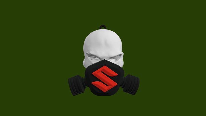 Suzuki Skull Keychain